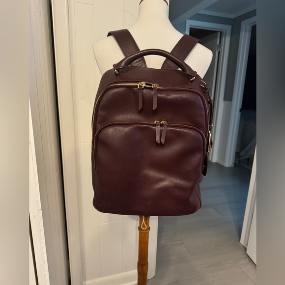 Tumi Gemma Leather Backpack in Cordovan - Picture 7 of 14